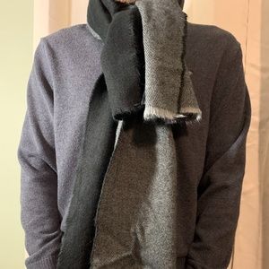 Express Black & Gray Stripe Scarf